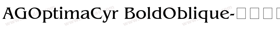 AGOptimaCyr BoldOblique字体转换